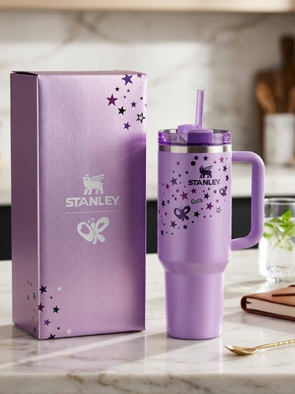 PURPLE w/ STARS TUMBLER 40oz